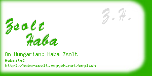 zsolt haba business card